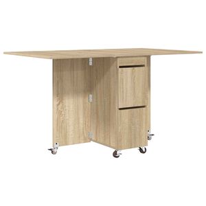 vidaXL Jed&aacute;lensk&yacute; st&ocirc;l 140 x 80 x 77 cm Kompozitn&eacute; drevo Dub sonoma