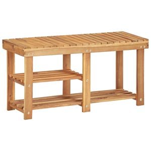 vidaXL Reg&aacute;l na top&aacute;nky 90x32x46 cm mas&iacute;vne ak&aacute;ciov&eacute; drevo