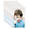 vidaXL Fotor&aacute;miky na st&ocirc;l, kol&aacute;ž 5 ks, biele 21x29,7 cm, MDF