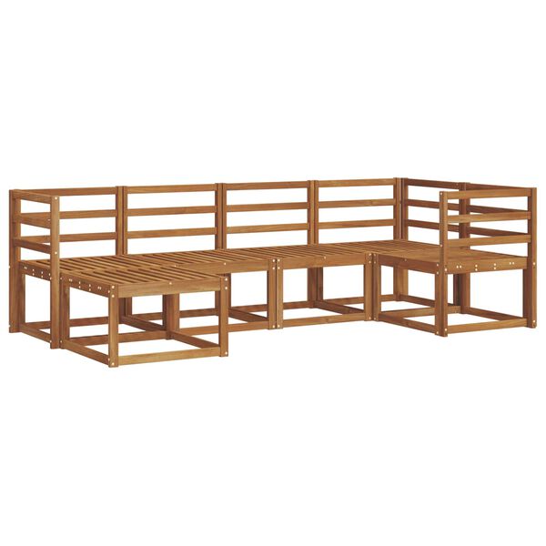 vidaXL Z&aacute;hradn&aacute; s&uacute;prava gaučov s vank&uacute;&scaron;om 6 pcs Pr&iacute;rodn&aacute; a kr&eacute;mov&aacute;