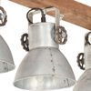 vidaXL Industriálna stropová lampa strieborná mangovník E27