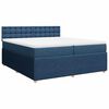 vidaXL Boxspring posteľ s matracom modr&aacute; 200x200 cm l&aacute;tka