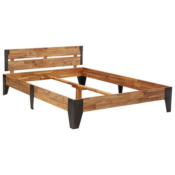 vidaXL Posteľný rám, akáciový masív s brúseným povrchom 120x200 cm