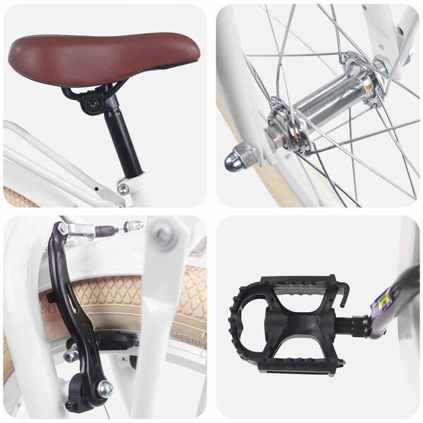 vidaXL Detsk&eacute; Kolo 20 Palcov pre vek 6-11 rokov Biela