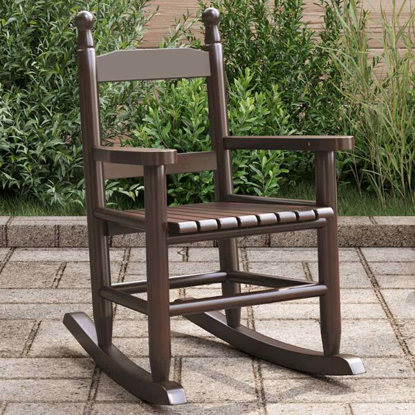 vidaXL Hojdacie kreslo pre deti hned&eacute; mas&iacute;vny topoľ