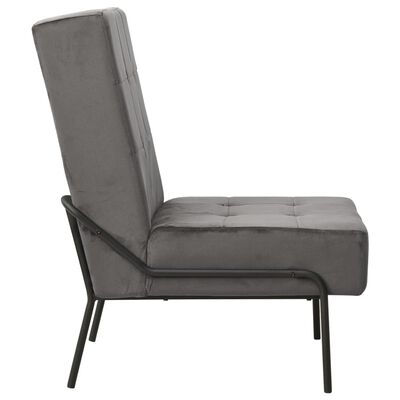 vidaXL Relaxačná stolička 65x79x87 cm tmavo-sivá zamatová