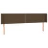 vidaXL Čelo postele so z&aacute;hybmi tmavohend&eacute; 183x16x78/88 cm l&aacute;tka