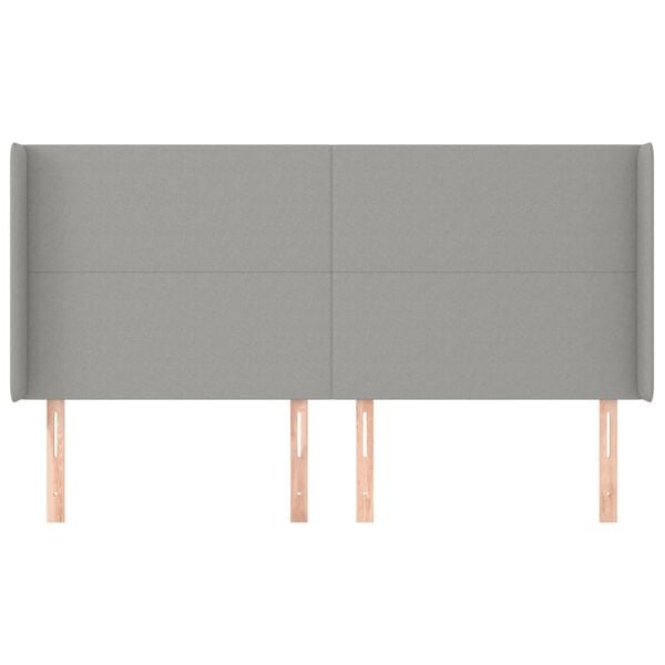 vidaXL Čelo postele so záhybmi bledosivé 163x16x118/128 cm látka