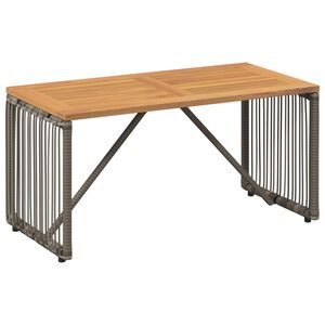 vidaXL Vonkaj&scaron;&iacute; st&ocirc;l Siv&aacute; a hned&aacute; 80 x 40 x 40 cm polyratan