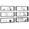 vidaXL N&aacute;stenn&eacute; police 6 ks, siv&eacute; 80x15x26,5 cm, kompozitn&eacute; drevo