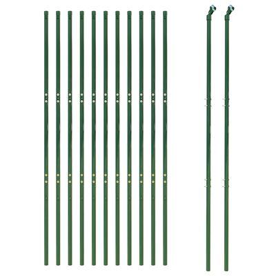 vidaXL Drôtený plot zelený 1,8x25 m pozinkovaná oceľ