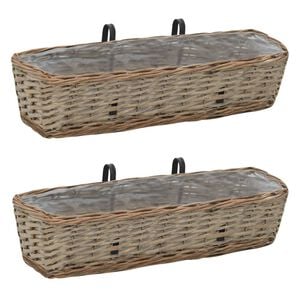 vidaXL Balk&oacute;nov&eacute; kvetin&aacute;če 2 ks 60 cm pr&uacute;ten&eacute; s PE obložen&iacute;m
