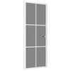vidaXL Vn&uacute;torn&eacute; dvere 83x201,5 cm biele ESG sklo a hlin&iacute;k