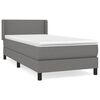 vidaXL Posteľn&yacute; r&aacute;m boxsping s matracom tmavosiv&yacute; 80x200 cm l&aacute;tka