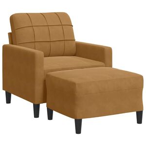 vidaXL Kreslo s podnožkou hned&eacute; 60 cm zamat