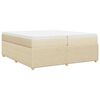 vidaXL Boxspring posteľ s matracom kr&eacute;mov&aacute; 200x200 cm l&aacute;tka