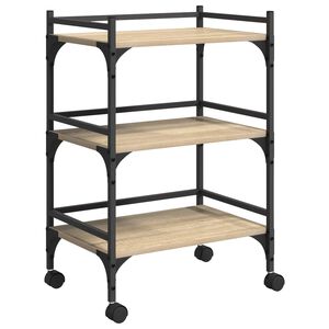 vidaXL Kuchynsk&yacute; voz&iacute;k Sonoma dub 50 x 35 x 75,5 cm Kompozitn&eacute; drevo