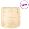 vidaXL Lano 100% sisal 6 mm 50 m