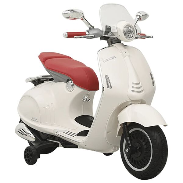 vidaXL Detská elektrická motorka Vespa GTS300, biela