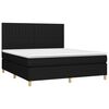vidaXL Posteľn&yacute; r&aacute;m boxspring s matracom čierny 160x200 cm l&aacute;tka