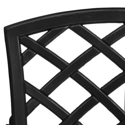 vidaXL 5-dielna bistro súprava liaty hliník čierna