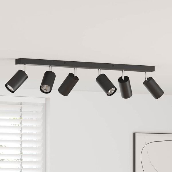 vidaXL Stropn&eacute; bodov&eacute; svetlo so bodmi Čierna 73 x 5,5 x 16,5 cm Kov