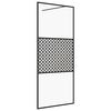 vidaXL Sprchov&aacute; z&aacute;stena s priehľadn&yacute;m ESG sklom 100x195 cm čierna