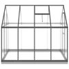 vidaXL Skleník so základovým rámom antracitový 224x169x202 cm hliník