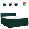 vidaXL Posteľn&yacute; r&aacute;m boxsping s matracom tmavozelen&yacute; 180x200 cm zamat