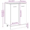 vidaXL Spodn&aacute; skrinka Čierny dub 60x46x81,5 cm Dreven&aacute; kompozitn&aacute; doska