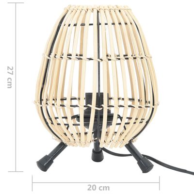 vidaXL Stolná stojanová lampa vŕba 60 W 20x27 cm E27