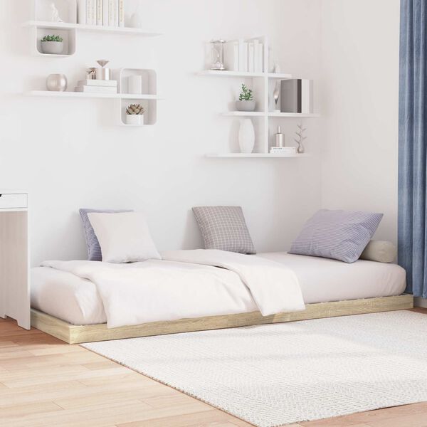 vidaXL Posteľov&yacute; r&aacute;m Sonoma 75 x 190 cm Kompozitn&eacute; drevo