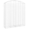 vidaXL Obl&uacute;kov&yacute; gabionov&yacute; k&ocirc;&scaron; 200x50x220/240 cm pozinkovan&eacute; železo