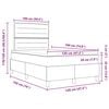 vidaXL LED box s pružinami s matracmi Tmavohned&aacute; 120 x 190 cm l&aacute;tka