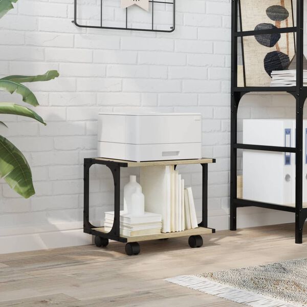 vidaXL Stojan na tlačiareň 2-posch. dub sonoma 41x28x33,5 cm kom.drevo