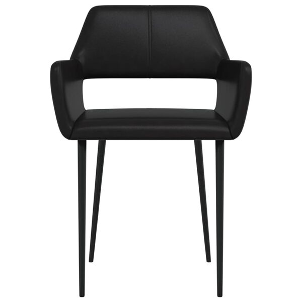 vidaXL Jed&aacute;lensk&eacute; stoličky 2 ks čierne umel&aacute; koža