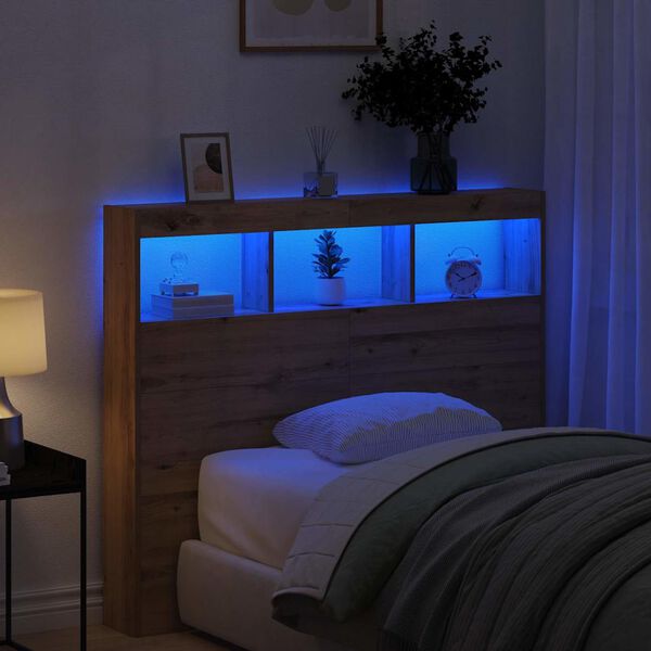 vidaXL Zadn&eacute; čelo Remeseln&yacute; dub 120 x 17 x 102 cm Kompozitn&eacute; drevo