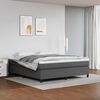 vidaXL Boxspring posteľ s matracom siv&aacute; 160x200 cm umel&aacute; koža