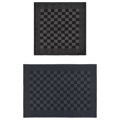 vidaXL 20-dielna súprava uterákov čierno-sivá bavlna