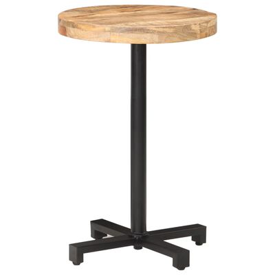 vidaXL Bistro stolík okrúhly Ø50x75 cm surové mangovníkové drevo