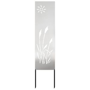 vidaXL Z&aacute;hradn&aacute; clona na s&uacute;kromie Rezac&iacute; Strieborn&aacute; 32 x 140 cm