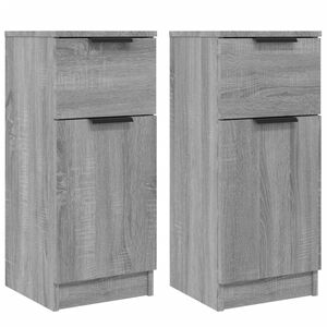 vidaXL Komody 2 ks siv&yacute; dub sonoma 30x30x70 cm spracovan&eacute; drevo