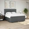 vidaXL Boxspring posteľ s matracom tmavosiv&aacute; 200x200 cm l&aacute;tka