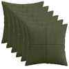 vidaXL Poťah na podložku 6 pcs ALMELO Zelen&aacute; 30 x 30 cm man&scaron;estr