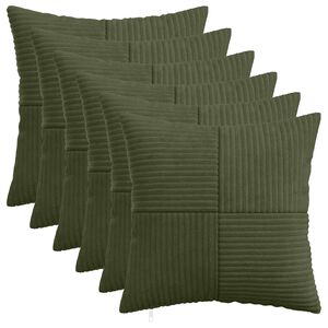 vidaXL Poťah na podložku 6 pcs ALMELO Zelen&aacute; 30 x 30 cm man&scaron;estr