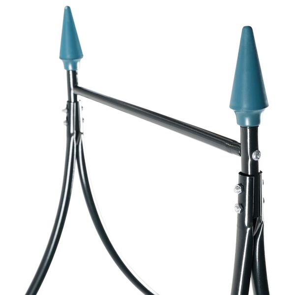 vidaXL Z&aacute;hradn&yacute; obl&uacute;k, tmavozelen&yacute; 142x37x275 cm, železo