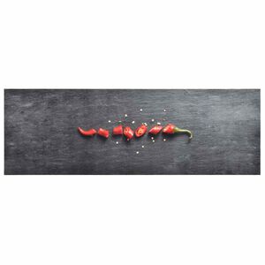 vidaXL Kuchynsk&yacute; koberec prateľn&yacute; paprikov&yacute; dizajn 45x150 cm