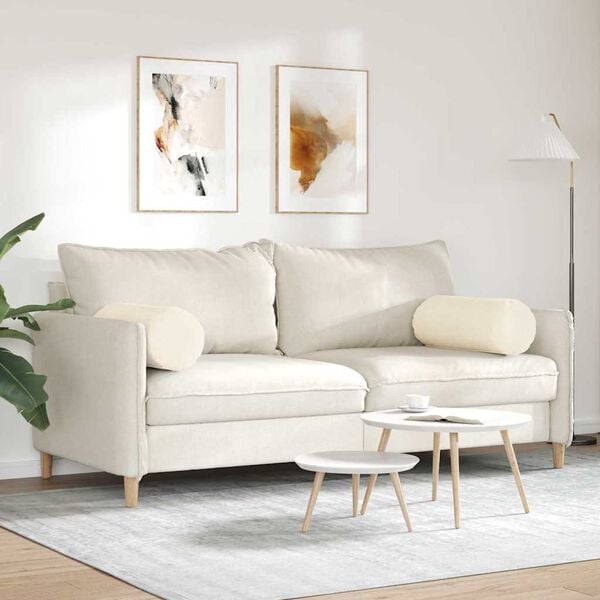 vidaXL Podložkov&eacute; vank&uacute;&scaron;e 2 pcs Kr&eacute;mov&aacute; &Oslash; 25 x 70 cm Kord&uacute;rov&aacute; tkanina