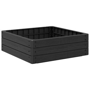vidaXL Zv&yacute;&scaron;en&yacute; z&aacute;hon Čierna 75,5 x 75,5 x 25 cm PP