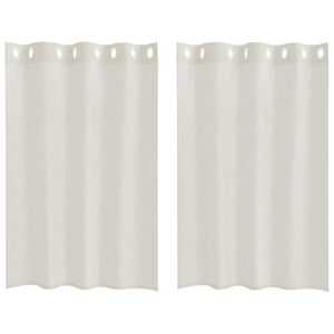vidaXL Voile z&aacute;clona 2 ks Kr&eacute;mov&aacute; 140 x 140 cm Polyester
